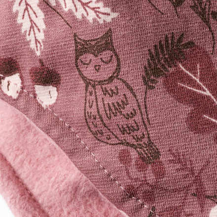 Mütze mit Wald-Muster, rosa, Gr. 50/51 ALANA