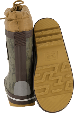 Gummistiefel gefüttert & mit Tier-Muster, grün, Gr. 26/27 Mikk-Line