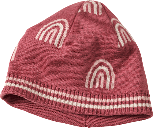 Mütze mit Regenbogen-Motiv, rosa, Gr. 52/53 ALANA