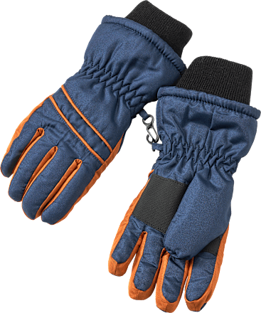 Handschuhe, blau & braun, Gr. 3 PUSBLU