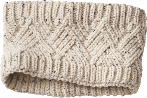 Loop Schal aus Strick, beige PUSBLU