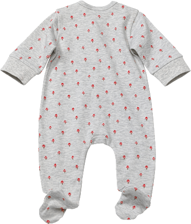 Baby Schlafanzug, Gr. 62/68, aus Bio-Baumwolle, grau ALANA