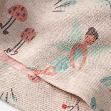 Mütze mit Feen-Muster, beige, Gr. 50/51 ALANA