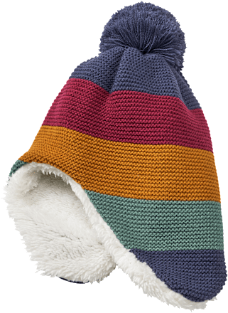 Mütze mit Blockringeln, bunt, Gr. 54/55 PUSBLU