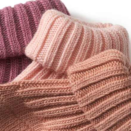 Socken in Ripp-Struktur, braun + rosa, Gr. 15/16 ALANA