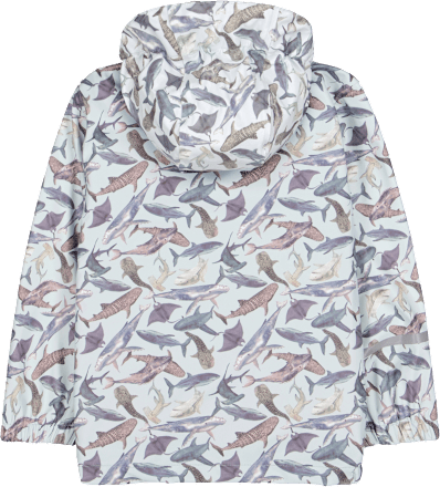 Regenjacke mit Hai-Muster, blau, Gr. 98/104 Mikk-Line