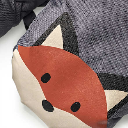 Handschuhe mit Fuchs-Motiv, grau, Gr. 2 PUSBLU