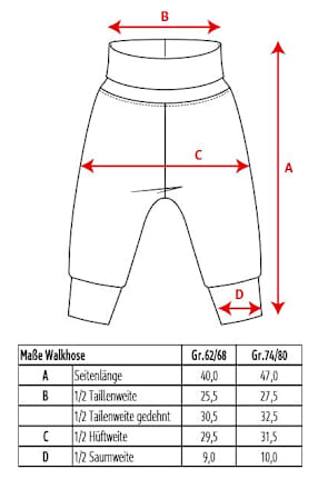 Hose mit Bio-Schurwolle, blau, Gr. 74/80 ALANA