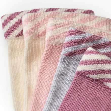 Socken, rosa + weiß + grau, Gr. 23/26 PUSBLU