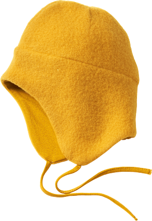 Mütze mit Bio-Schurwolle, gelb, Gr. 48/49 ALANA