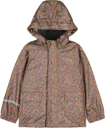 Regenjacke gefüttert & mit Blumen-Muster, bunt, Gr. 98/104 Mikk-Line