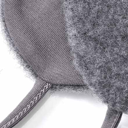 Mütze mit Bio-Schurwolle, grau, Gr. 48/49 ALANA