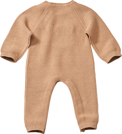 Overall aus Strick mit Bären-Applikation, braun, Gr. 56 ALANA