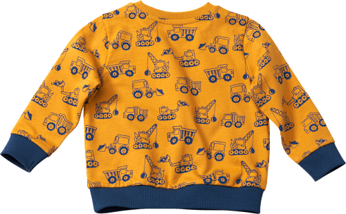 Sweatshirt mit Fahrzeug-Muster, gelb & blau, Gr. 98 PUSBLU