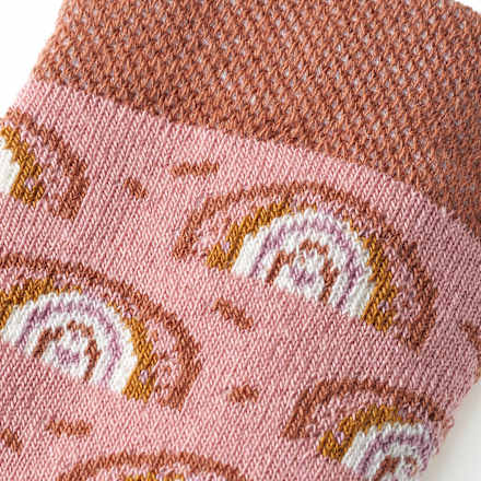 Thermosocken mit Regenbogen-Motiv, rosa, Gr. 23/26 PUSBLU