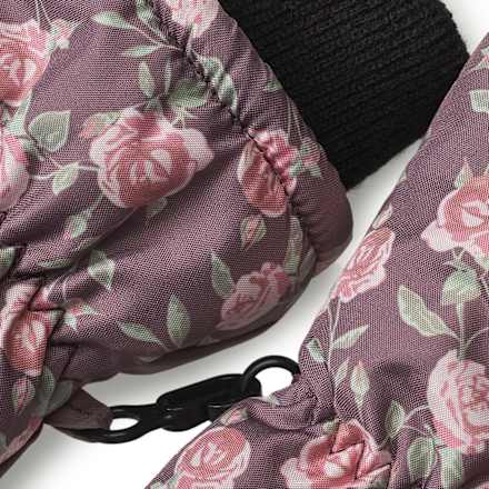 Handschuhe mit Rosen-Muster, grau, Gr. 4 PUSBLU
