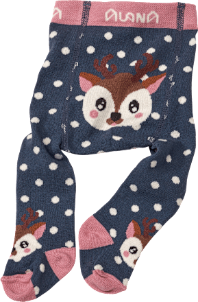 Strumpfhose mit Rentier-Motiv, blau, Gr. 86/92 ALANA