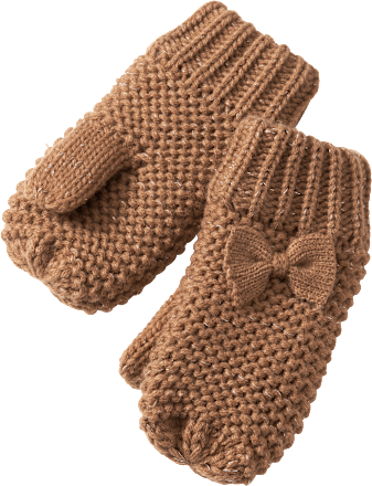 Handschuhe mit Schleife, braun, Gr. 4 PUSBLU