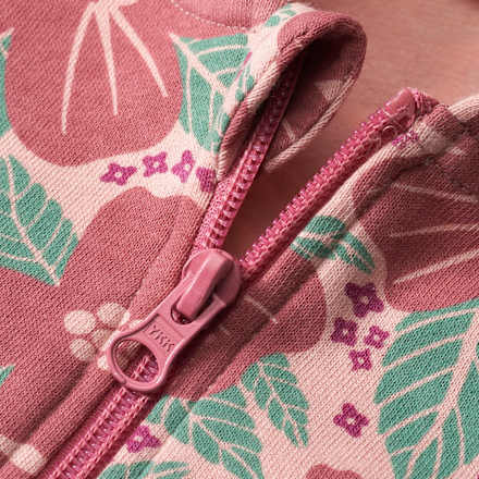 Sweatjacke mit Kapuze & Blumenmuster, rosa, Gr. 98 PUSBLU