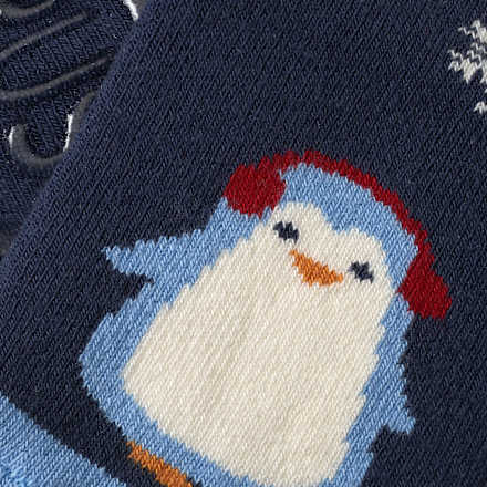 Stoppersocken mit Pinguin-Motiv, blau, Gr. 21/22 PUSBLU