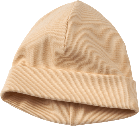 Mütze in Ripp-Struktur, beige, Gr. 50/51 ALANA