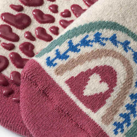 ABS Socken mit Regenbogen-Motiv, weiß, Gr. 19/22 ALANA
