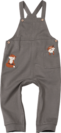 Latzhose mit Fuchs-Motiv, grau, Gr. 86 ALANA
