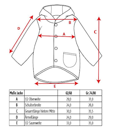 Jacke mit Bio-Schurwolle, blau, Gr. 62/68 ALANA