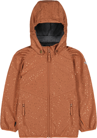 Softshelljacke mit abnehmbarer Kapuze, rot, Gr. 110/116 Mikk-Line