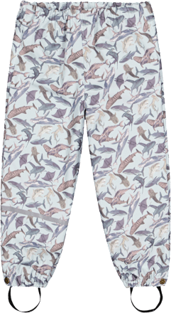 Regenhose mit Hai-Muster, blau, Gr. 86/92 Mikk-Line