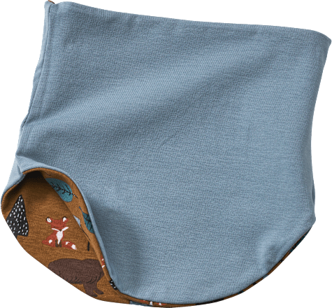 Halstuch zum Wenden mit Waldtier-Motiv, braun & blau, Gr. 1 ALANA