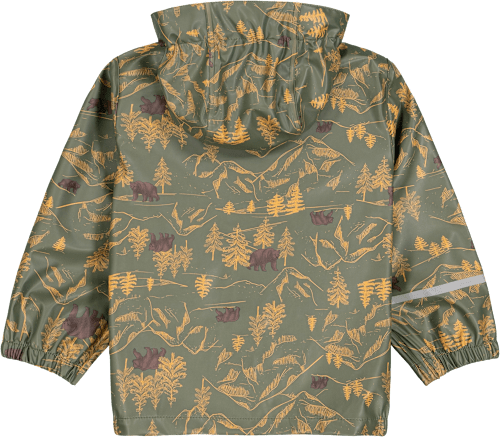 Regenjacke mit Wald-Muster, grün, Gr. 98/104 Mikk-Line
