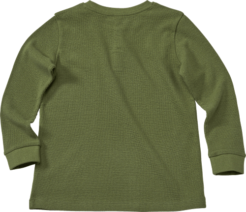 Langarmshirt in Waffel-Struktur, grün, Gr. 122 ALANA