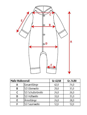 Overall mit Bio-Schurwolle, braun, Gr. 74/80 ALANA