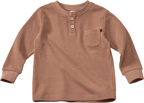 Langarmshirt in Waffel-Struktur, braun, Gr. 110 ALANA