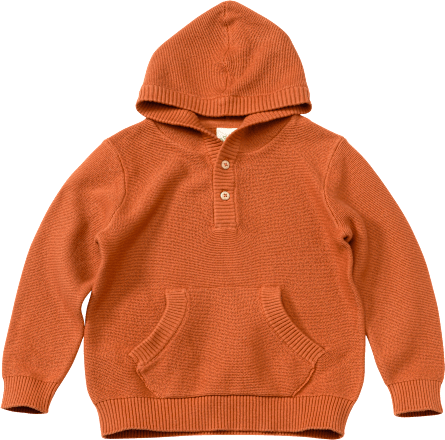 Pullover mit Kapuze, braun, Gr. 122 ALANA