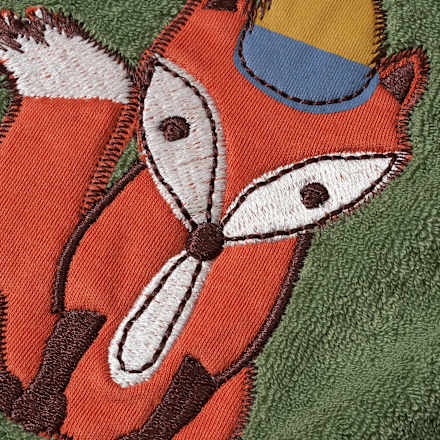 Lätzchen mit Fuchs-Motiv, grün ALANA