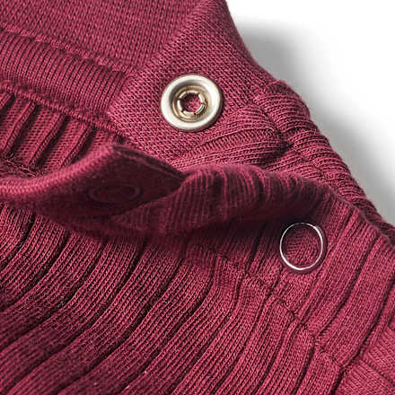Langarmshirt mit Ripp-Struktur, bordeaux, Gr. 74 ALANA