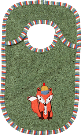 Lätzchen mit Fuchs-Motiv, grün ALANA