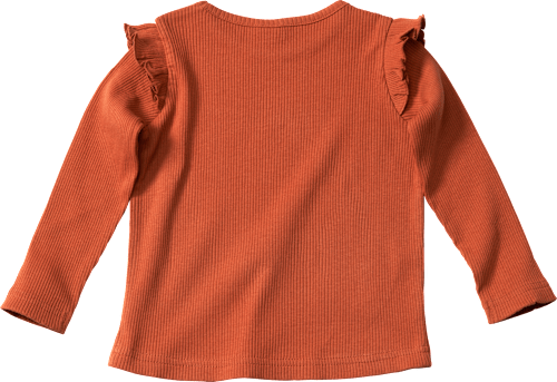 Langarmshirt in Ripp-Struktur, braun, Gr. 92 ALANA