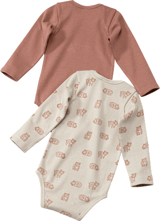 Bodys Langarm, braun, Gr. 74/80 ALANA
