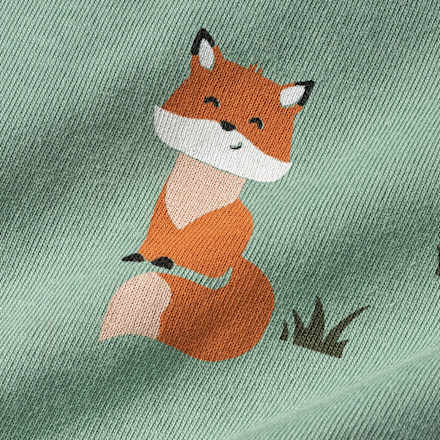 Langarmshirt mit Fuchs-Muster, grün, Gr. 92 ALANA