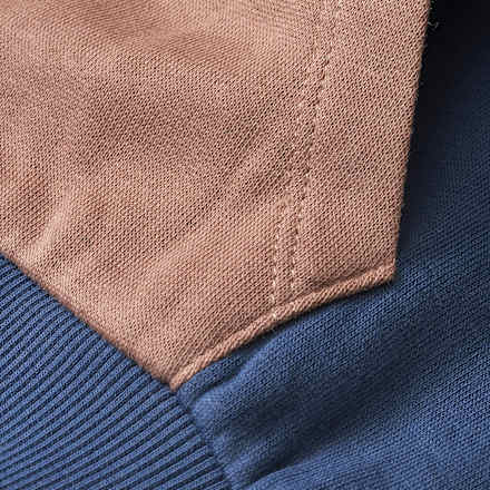 Sweatjacke mit Kapuze, braun & blau, Gr. 98 PUSBLU