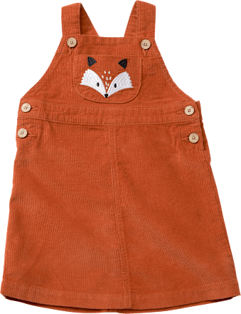 Kleid aus Cord mit Fuchs-Motiv, braun, Gr. 104 PUSBLU