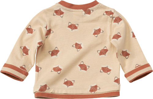 Langarmshirt mit Fuchs-Muster, braun, Gr. 74 ALANA
