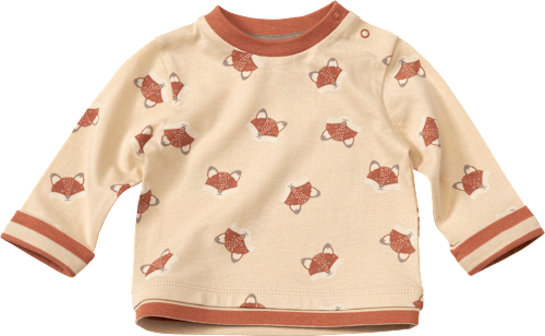 Langarmshirt mit Fuchs-Muster, braun, Gr. 74 ALANA