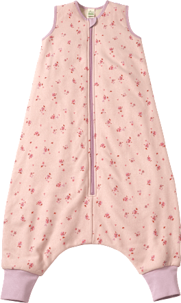 Schlafsack mit Beinen 2 TOG, mit Blumen-Muster, rosa, 100 cm ALANA