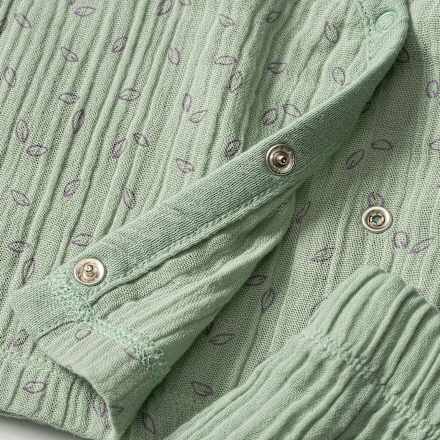 Set mit Wickelshirt und Shorts aus Musselin, grün, Gr. 86/92 ALANA