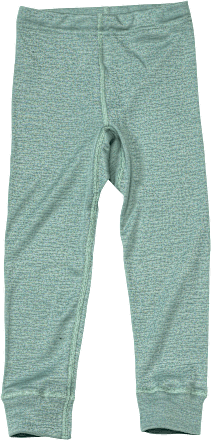 Unterhose lang, Gr. 98, aus Bio-Wolle und Seide, grün ALANA