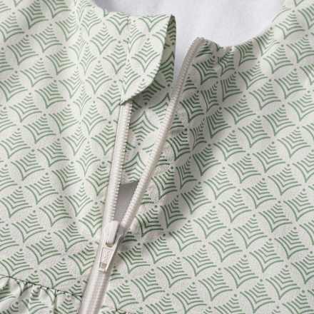 Schlafsack 2 TOG, mit Web-Muster, grün, 100 cm ALANA
